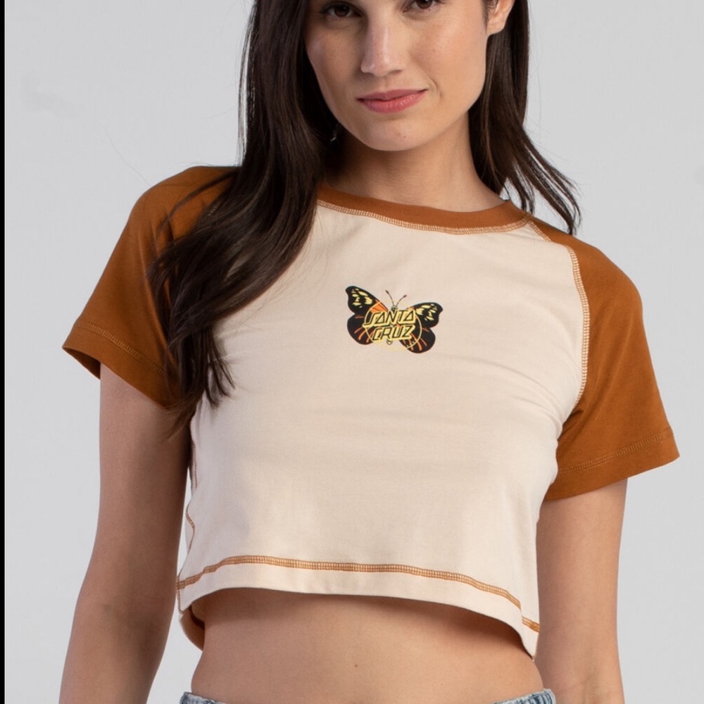 Santa Cruz Skatboards Butterfly Cropped Tee